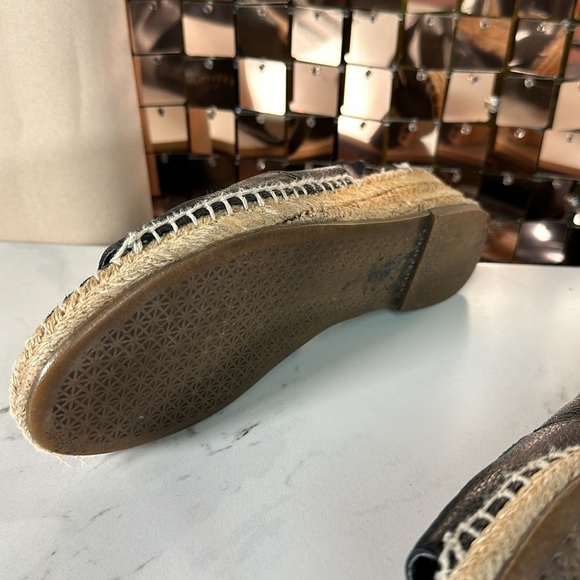 FRANCO Sarto Leather Espadrille Wedge Open Sandal Size 6M - Picture 11 of 11